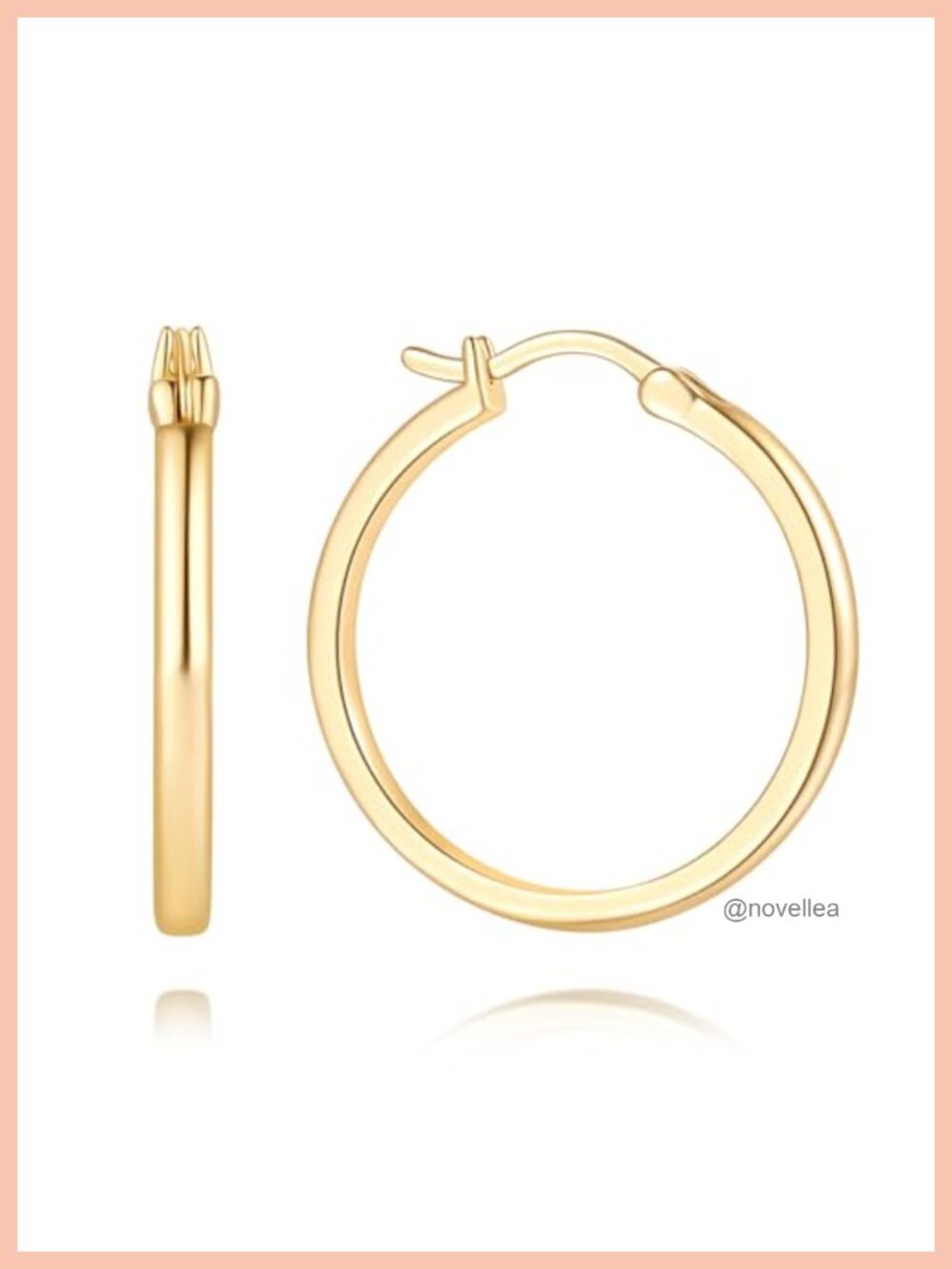 Gold Plated Hoop Earrings for Women Vintage 90s Retro Chunky Style 14mm-50mm